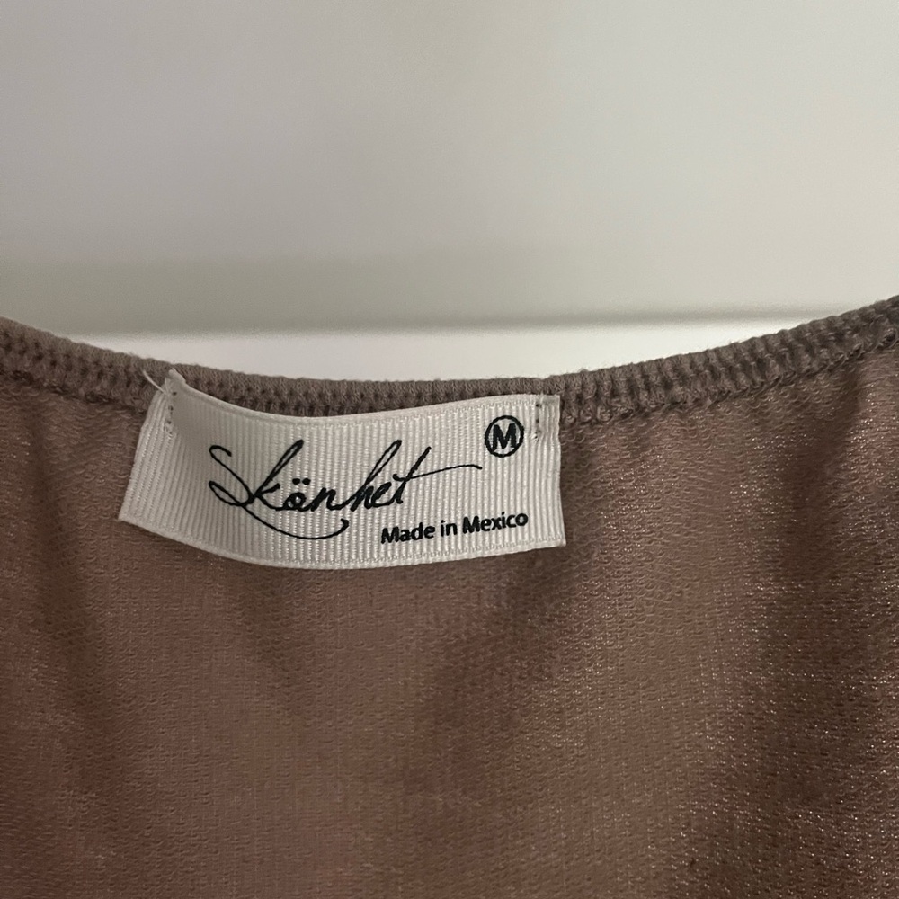 Brown Bustier Crop Top - Picture 2 of 2